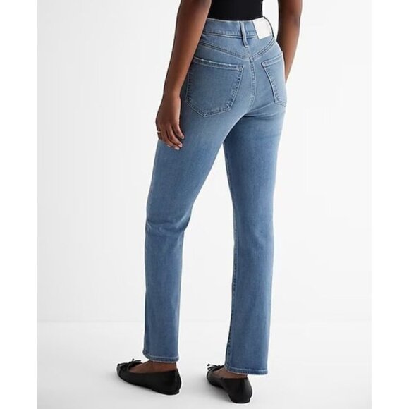 NWT Express High Waisted Light Wash '90s Slim Jeans Hyper Stretch 07202275 - Picture 3 of 10